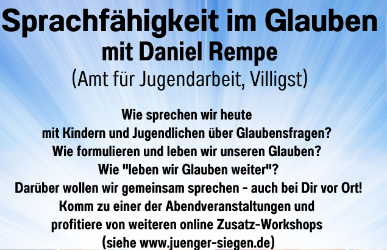 Workshop "Sprachfähigkeit im Glauben" 27.März 2023
